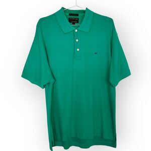 Alexander Julian Colours Mens Polo Sz L Cotton Tee Green Golf Sportswear Preppy